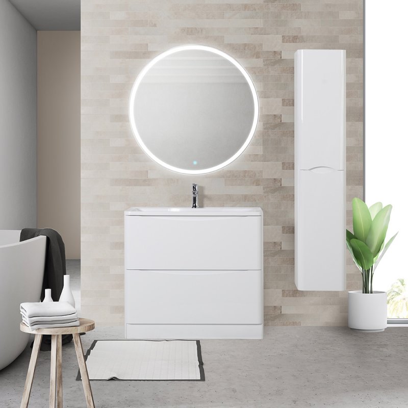 Мебель для ванной BelBagno ACQUA-900-2C-PIA-BL Bianco Lucido