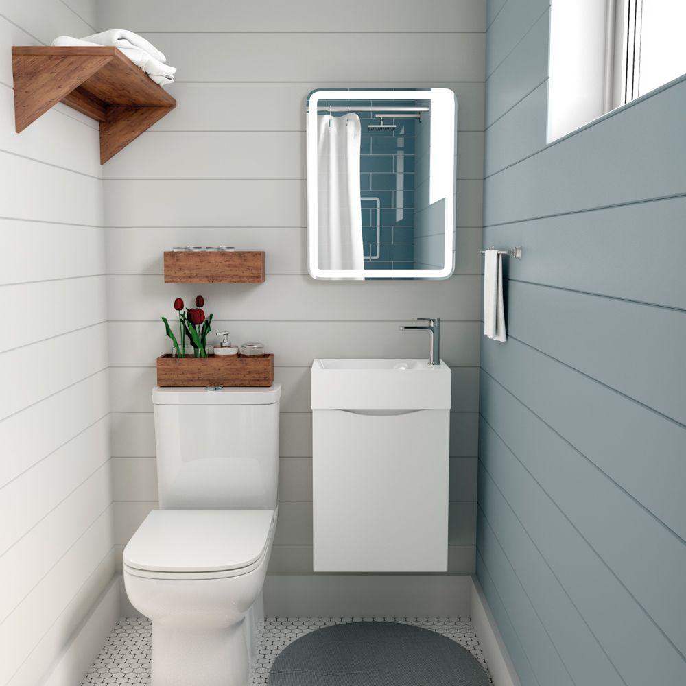 Мебель для ванной комнаты подвесная Art&Max Liberty 50 см, Bianco Lucido, правосторонняя