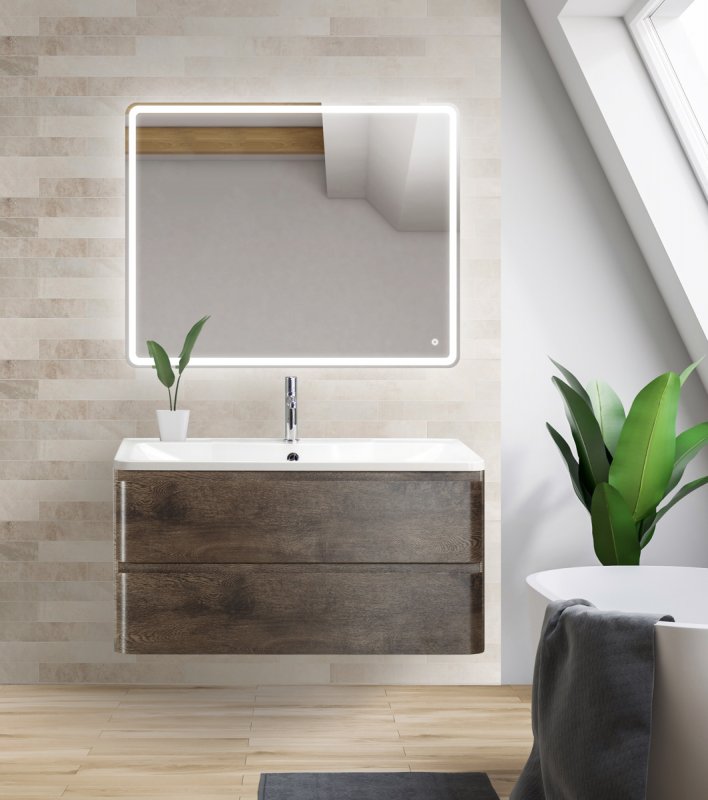 Мебель для ванной BelBagno ALBANO-1000-2C-SO-RNG  1000x450x500 Rovere Nature Grigio 