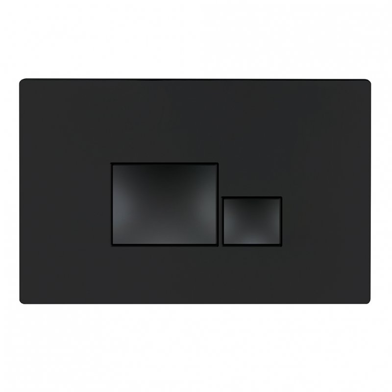 KDI-0000017 (002d) панель смыва черная матовая (клавиши прямоугольные). Кнопка смыва Cezares черная матовая.