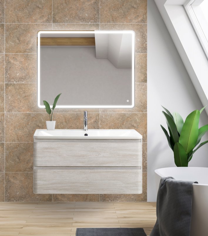 Мебель для ванной BelBagno ALBANO-1000-2C-SO-RVB 1000x450x500	Rovere Vintage Bianco