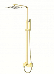 Душевая стойка со смесителем для верхнего и ручного душа BELBAGNO LUC-VSCM-ORO