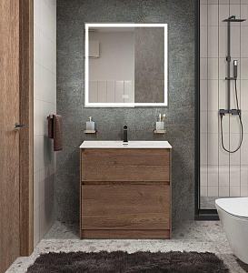 Мебель для ванной напольная BELBAGNO KRAFT-39, 80 см, Rovere Tobacco