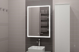 Зеркало-шкаф с подсветкой ART&MAX TECHNO AM-Tec-600-800-1D-R-DS-F